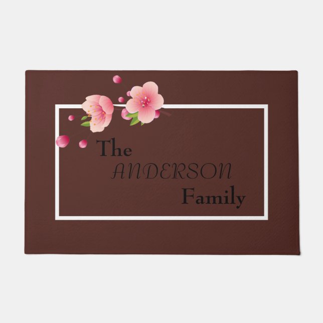 Tapete Cherry Blossom Bem-vindos à nossa casa (Frente)