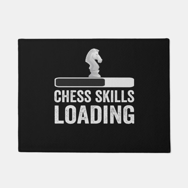 Tapete Chess Skills Carregando Engraçada Piece Chess (Frente)