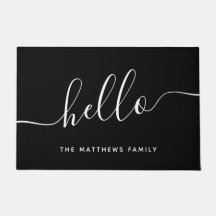 Chic Black White - Nome da Família Script Hello