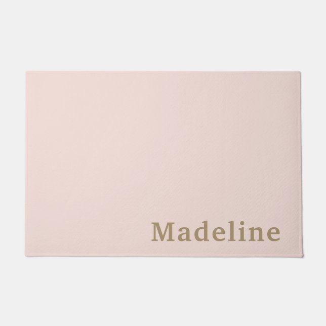 Tapete Chic Blush Dourado Cor-de-rosa Moderno Simples Nom (Frente)