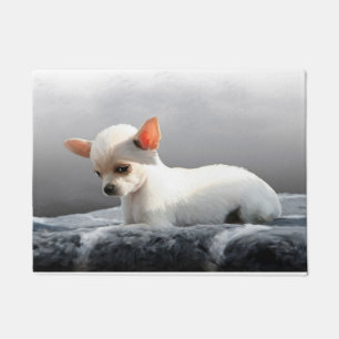 Tapete Chihuahua Cachorro Sentado Cachorro Retrato Pintur