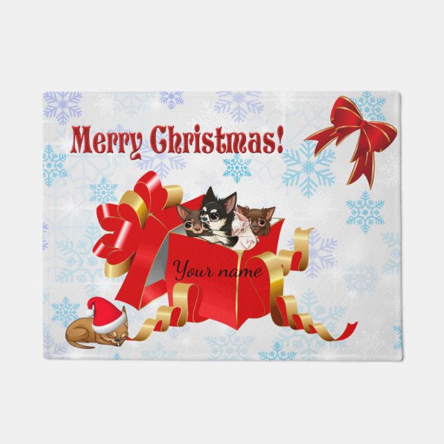 Tapete Chihuahua Christmas Doormat (Frente)