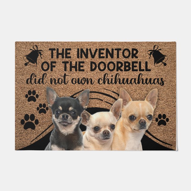Tapete Chihuahua Doormat, Chihuahua Lover Bem-Vindo Mat (Frente)
