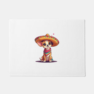 Tapete Chihuahua México Cinco de Maio Cachorro Engraçado