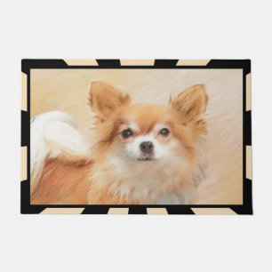 Tapete Chihuahua Pintura De Cachorro De Cabelo Longo