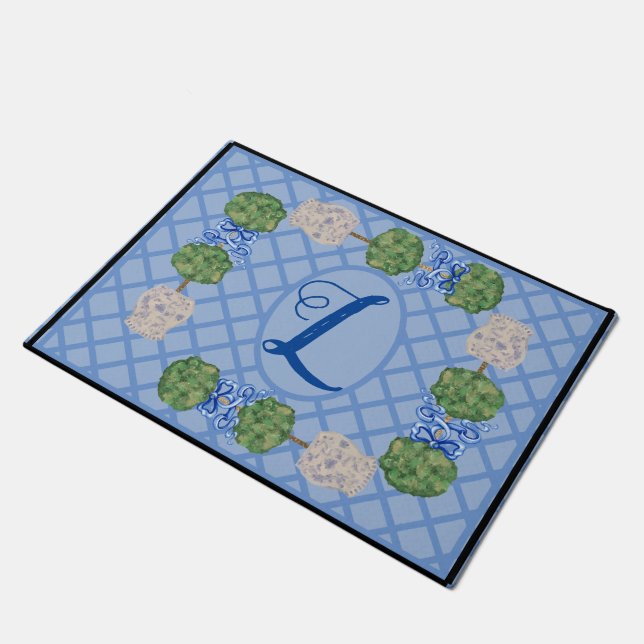 Tapete Chinoiserie Ginger Jar Jars Topiary Basket Calenda (Inclinado)