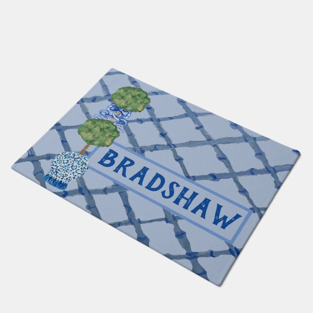 Tapete Chinoiserie pintada Jars Jar Doormat (Inclinado)