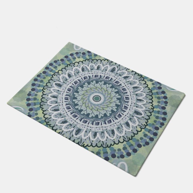 Tapete Chique Bohemiano Mandala Dot Art Design (Inclinado)