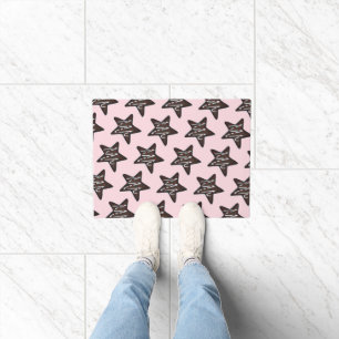 Tapete Chocolate Peppermint Star Pink Christmas Cookie
