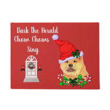Chow Chow Christmas Door Mat