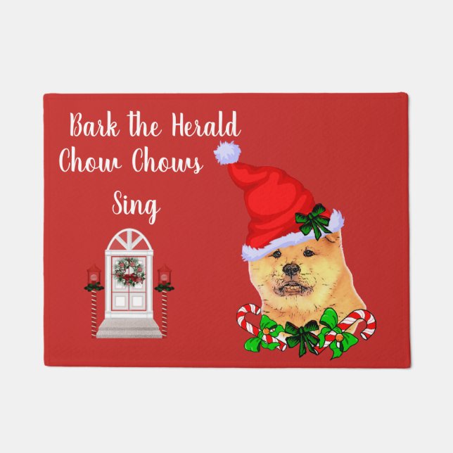 Tapete Chow Chow Christmas Door Mat (Frente)