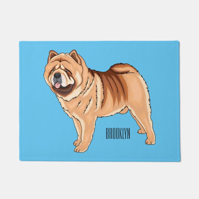Tapete Chow Chow dog cartoon illustration (Frente)