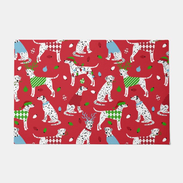 Tapete Christmas Dalmatian Doormat (Frente)