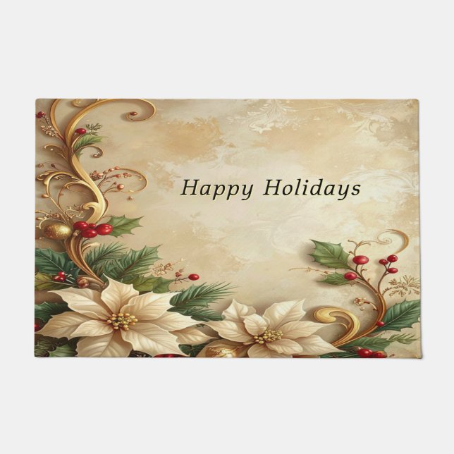 Tapete Christmas Floral Holiday Doormat