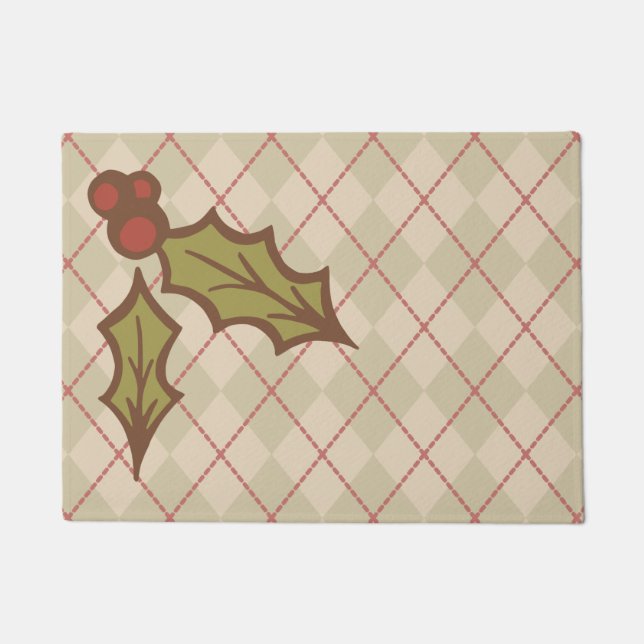 Tapete Christmas Holly Doormat (Frente)