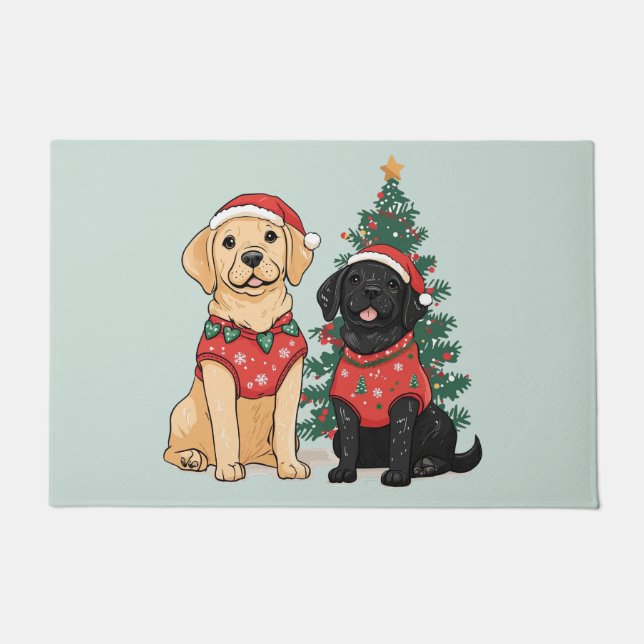Tapete Christmas Labrador Retriever Dogs (Frente)