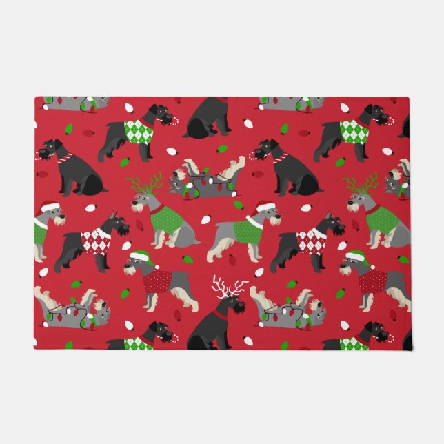 Tapete Christmas Schnauzer Doormat (Frente)
