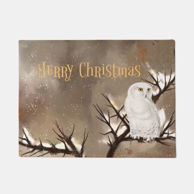 Tapete Christmas Snowy Owl (Frente)