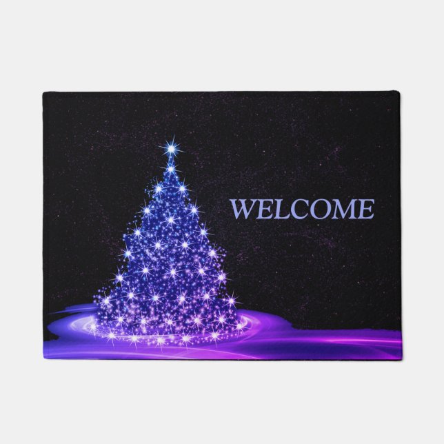 Tapete Christmas Welcome Pink Blue Winter Black Rustic (Frente)