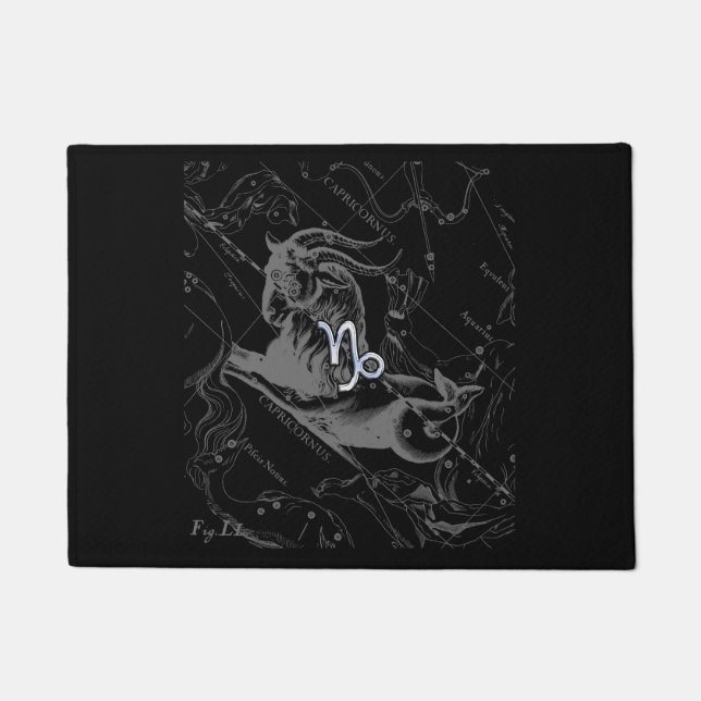 Tapete Chrome Capricorn Zodiac Símbolo de Hevélio (Frente)