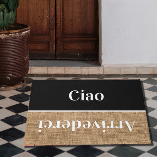 Tapete Ciao - saudações em italiano no4 Doormat
