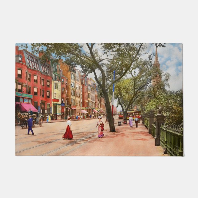 Tapete Cidade - Boston, MÃES - Rua de Boylston 1915 (Frente)