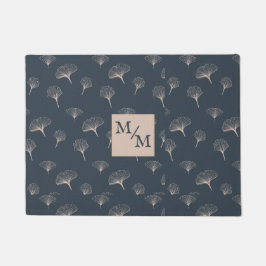 Tapete Cinza Azul Colha Ferro Gingko