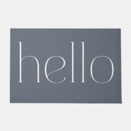 Tapete Cinza Azul Moderno e Boas-vindas com script