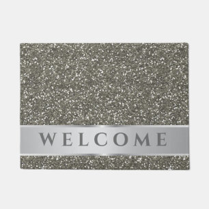 Tapete Cinza Clássica Silver Glitter