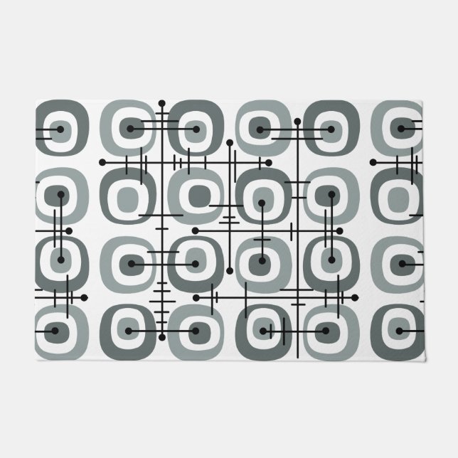 Tapete Cinza de Padrão do Abstrato do MCM Midsect (Frente)