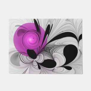Tapete Cinza Negra abstrato com Fratura Magenta