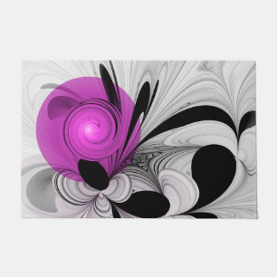 Tapete Cinza Negra abstrato com Fratura Magenta
