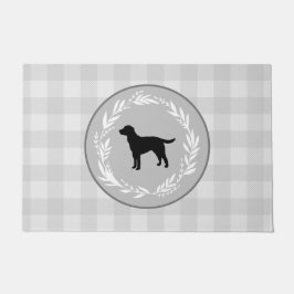 Tapete Cinza Padrão de Verificação de Buffalo de Cachorro