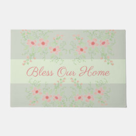 Tapete Cinza verde pastel com pinks