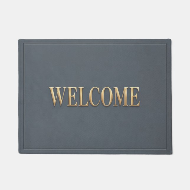 Tapete Cinza Welcome Mat (Frente)