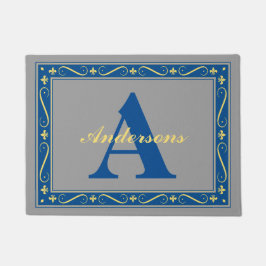 Tapete Cinzas personalizadas monograma da beira da flor