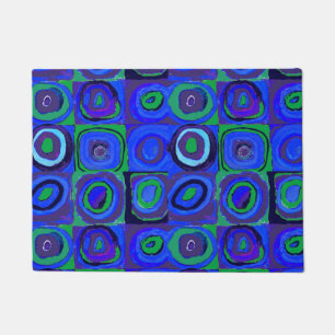 Tapete Círculo Quadrado do Kandinsky Farbstudie Blue Quad