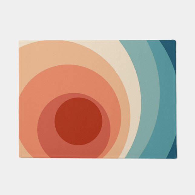 Tapete Círculos coloridos do estilo retrô, design (Frente)