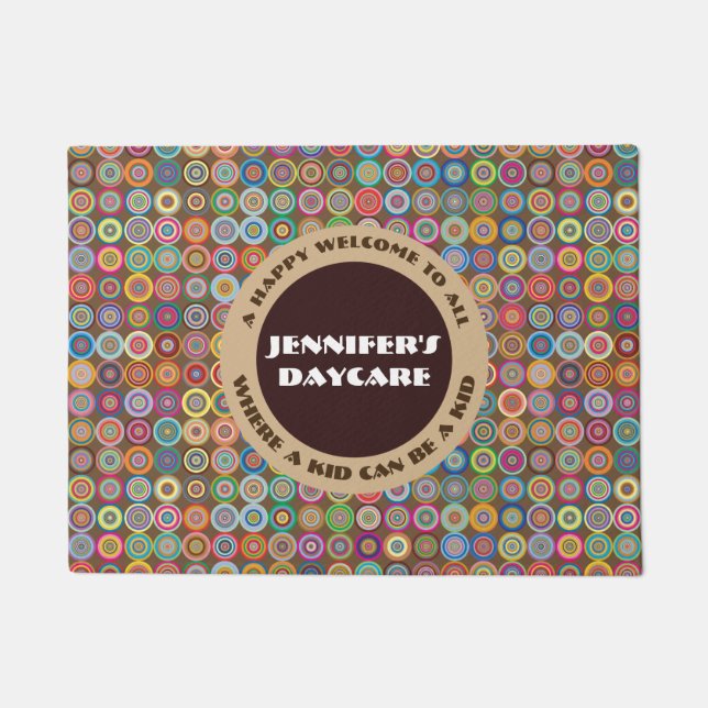 Tapete Círculos Divertidos e Decorativos Personalizados d (Frente)