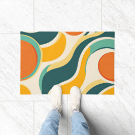 Tapete Círculos Laranja e Fluxos de Cor