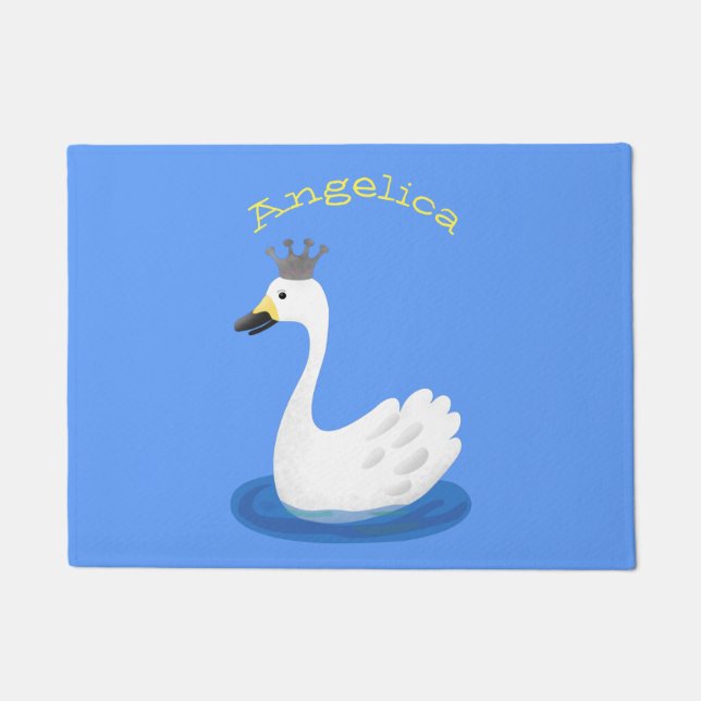 Tapete Cisne branco bonito com desenho animado (Frente)