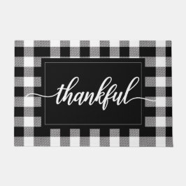 Tapete Citação de agradecimento da Xadrez de Buffalo Negr