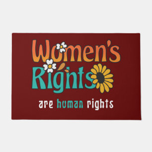 Tapete Citação Floral dos Direitos Humanos das Mulheres