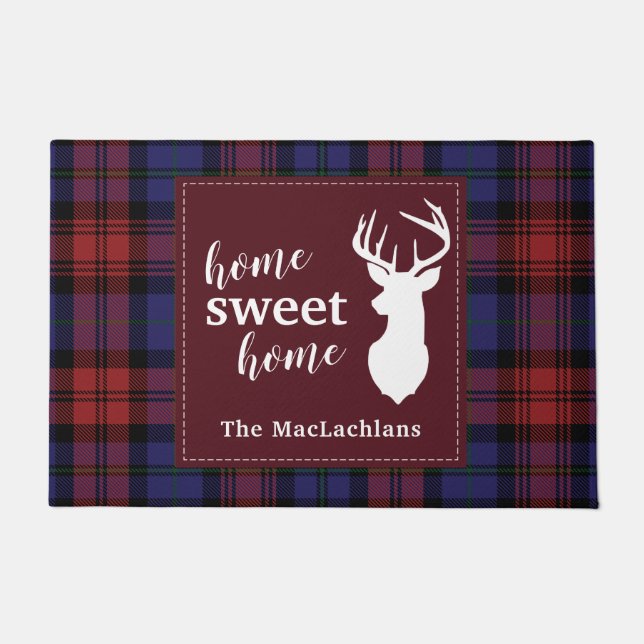 Tapete Clã de Natal do Tartan Personalizado MacLachlan (Frente)