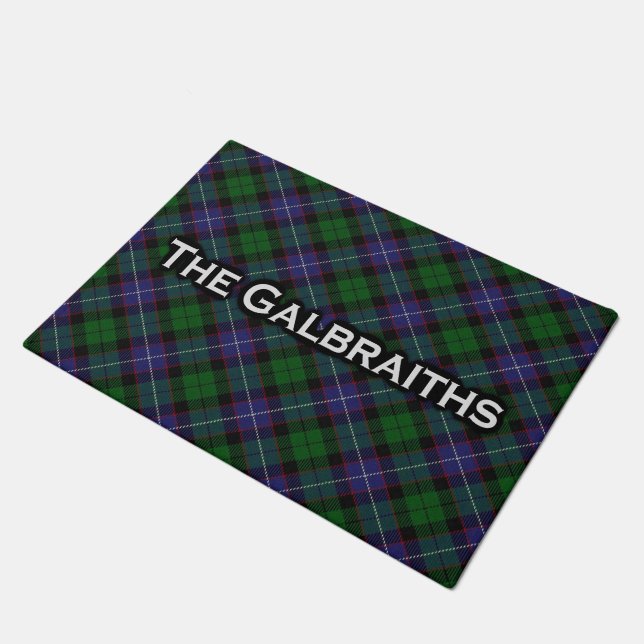 Tapete Clã escocês Galbraith Tartan Welcome Mat (Inclinado)