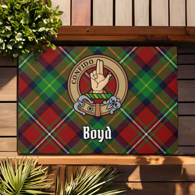 Tapete Clan Boyd Crest sobre Tartan (Criador carregado)