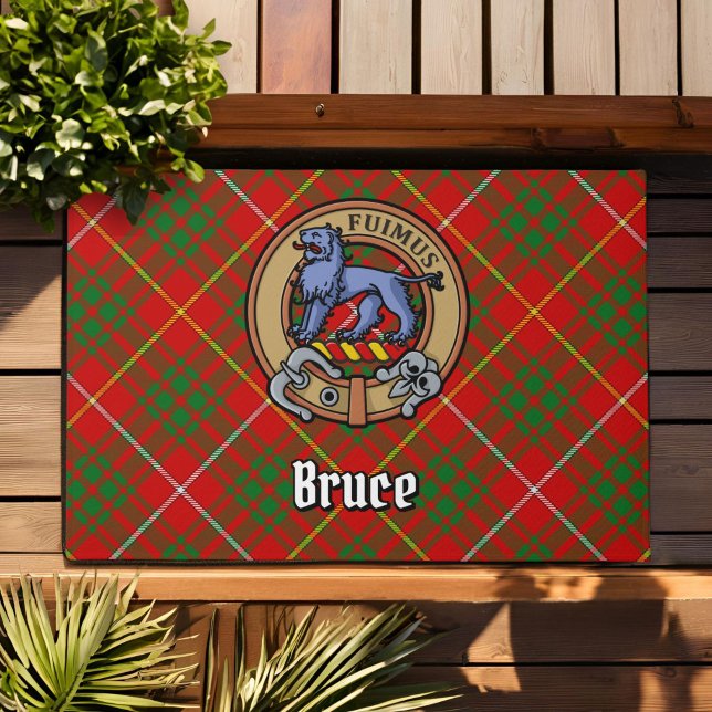 Tapete Clan Bruce Crest sobre Tartan (Criador carregado)