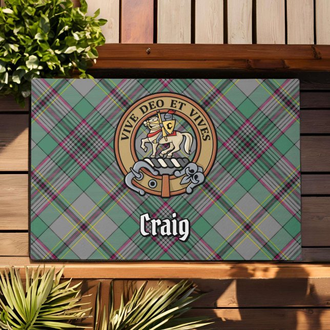 Tapete Clan Craig Crest sobre Tartan (Criador carregado)