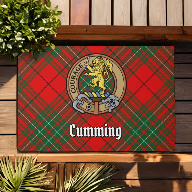 Tapete Clan Cumming Crest sobre Tartan (Criador carregado)