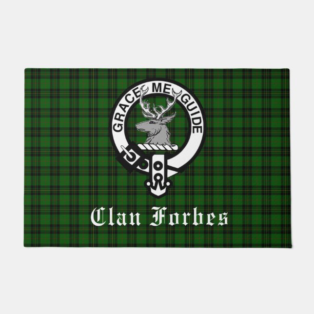 Tapete Clan Forbes Tartan e Crachá Crest (Frente)
